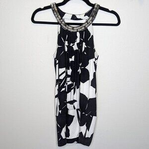 XXS Express Black and White Tunic Top